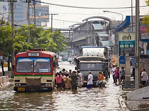 Huge flood disaster in Thailand