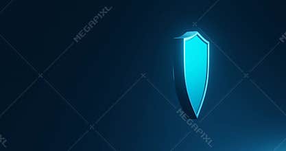 Protection safe shield or safety guard virus defense on secure background with insurance medical concept. 3D rendering