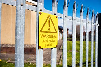 Warning - Anti Climb Paint