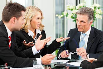 Business - team meeting in an office