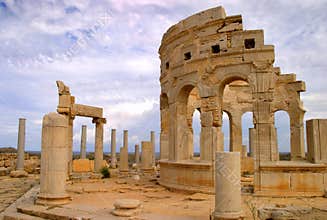 Libya, Tripoli. Leptis Magna archaeological site. UNESCO World Heritage.