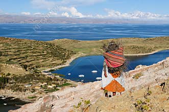 Titicaca lake, Bolivia, Isla del Sol landscape