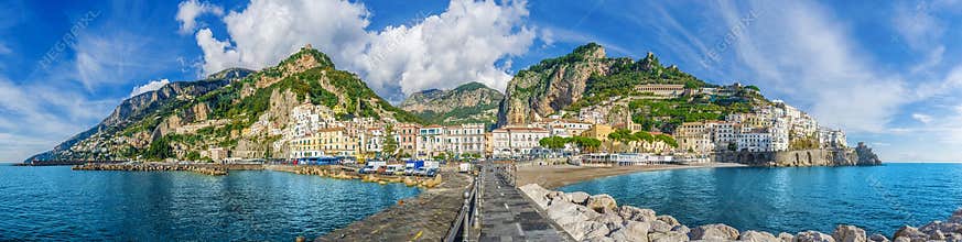 Panorama of Amalfi, Italy