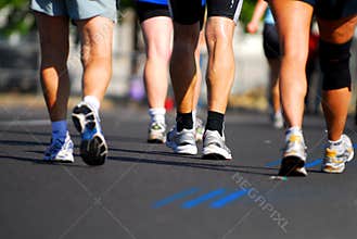 Friends on fitness path