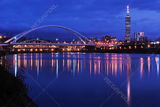 Night scenes of the Taipei city