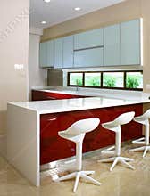 Kitchen and bar counter