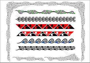 Maori Koru Borders