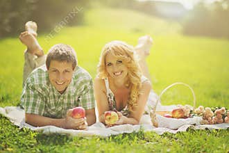 Couple on picnic