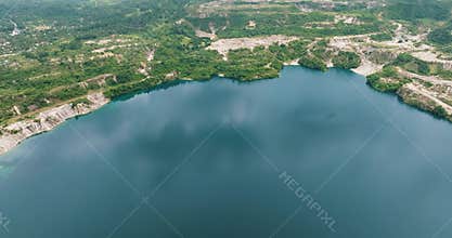 Lake in a mine quarry.