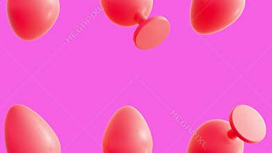 Falling pink anal plug, rectal plug, fetish plug or toy