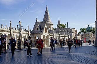 Tourists Exploring Fisherman's Bastion in Budapest