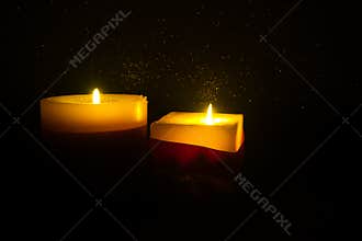 candle, burning, light, mood, background, artistic, colors, boke