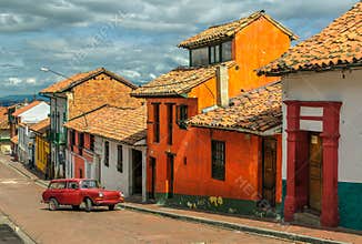 La Candelaria, historic neighborhood in downtown Bogota, Colombia