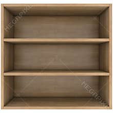Wooden shelves