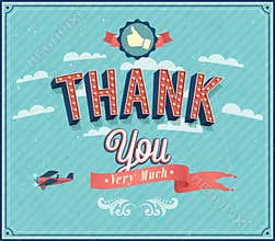 Thank you typographic design.