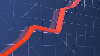 Rising business graph