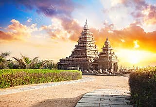 Shore temple in India