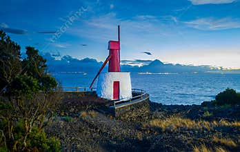 Old windmill in Urzelina at night (Sao Jorge, Azores)