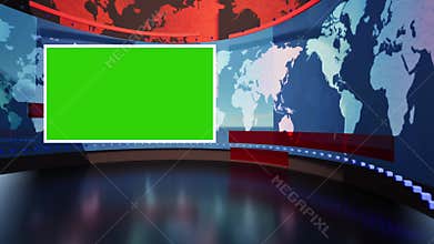 World Map background. news Studio Background for news report and breaking news
