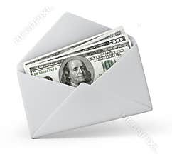 Money in an envelope