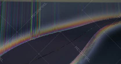 Screen failure defect TV display glitch crack glow
