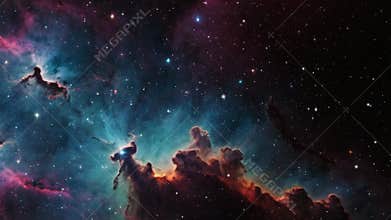 Universe and nebula clouds 4kspace universe and nebula