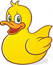 Rubber Duck Cartoon Character