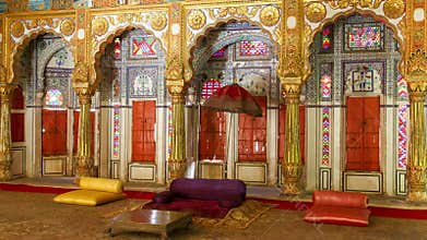 Palace of Flowers. Moti Mahal. Phool Mahal. Mehrangarh Fort. 10th century. Jodhpur. Rajasthan