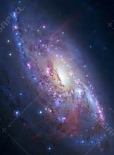 Spiral galaxy in deep space