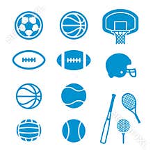 Sports Equipment and Balls icons