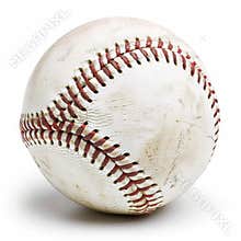 Old Baseball With Red Stitch
