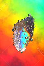 Colorful plastic and fluid