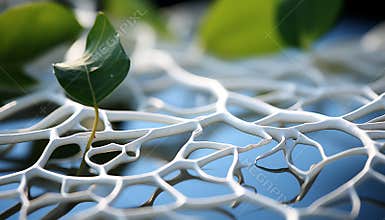 Nature science Leaf growth, organic tree, green anatomy generated by AI