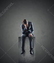 Depressed businessman