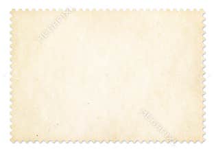 Postage stamp frame isolated with clipping path