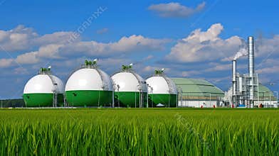 Compact tank for storing methane from agricultural waste.