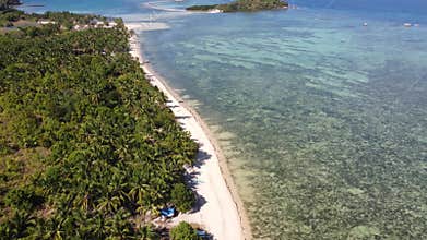 Philippine Paradise: Aerial Drone Views of Stunning Sunsets, Sunrises, and Tropical Beaches with Palm Trees