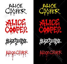 Set of Alice Cooper vector logos.
