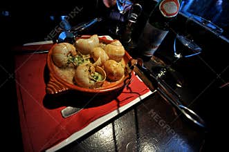 Escargot with garlic butter