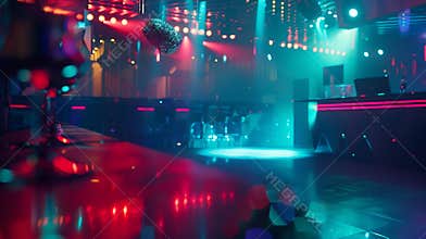 Generative AI interior of a night club business concept.