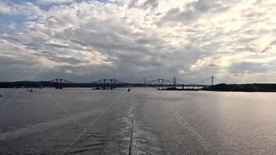 A Time-lapse Recording Taken From a Ship as it Departs Queensferry, Scotland