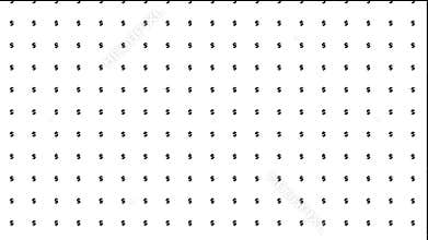 4k dynamic seamless looping dollar icon animation. Moving characters with little rhombus dots on transparent background