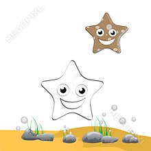 Smiling Starfish Coloring Activity: Engage Kids with Marine Life Creativity