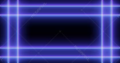 Neon Line with bright flashing in 4K. Bright flashing neon lines