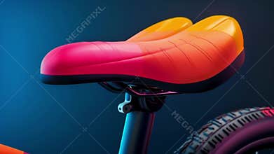 a colorful bike seat cover with a gel cushion for added comfort