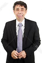 Businessman crying