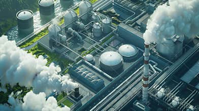 Innovative carbon capture storage facility, showcasing technology that locks away CO2 emissions to combat climate change