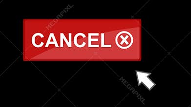 video animation pointer mouse click cancel button