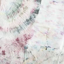 Dye Effect Patchwork. Ethnic Print. Floral Psychedelic Borders. Indigo Tonal Ornament.
