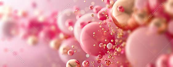 Background in Pink and Gold Colors